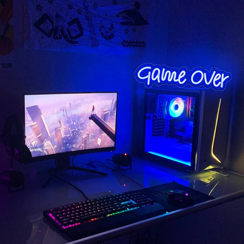 Game Over Script 5V USB LED neon sign