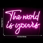 The World Is Yours 5V USB LED neon sign