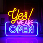 Enseigne néon LED USB 5 V Open Welcome — 34,5 × 30 cm