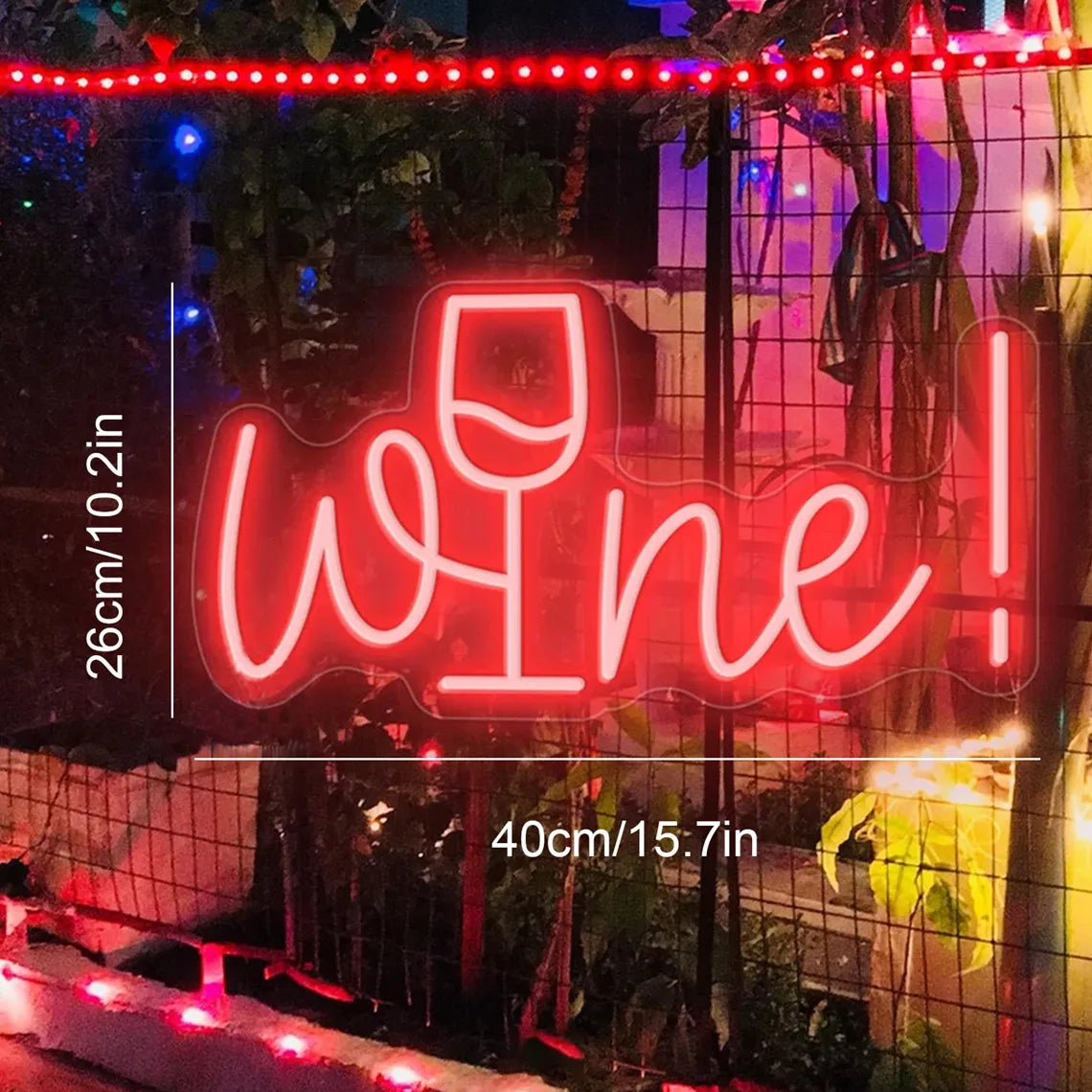 Wine 5V USB LED neon sign