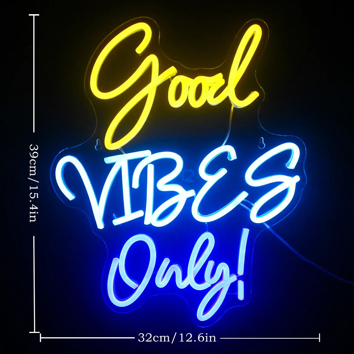 Good Vibes Only 5V USB LED neon sign