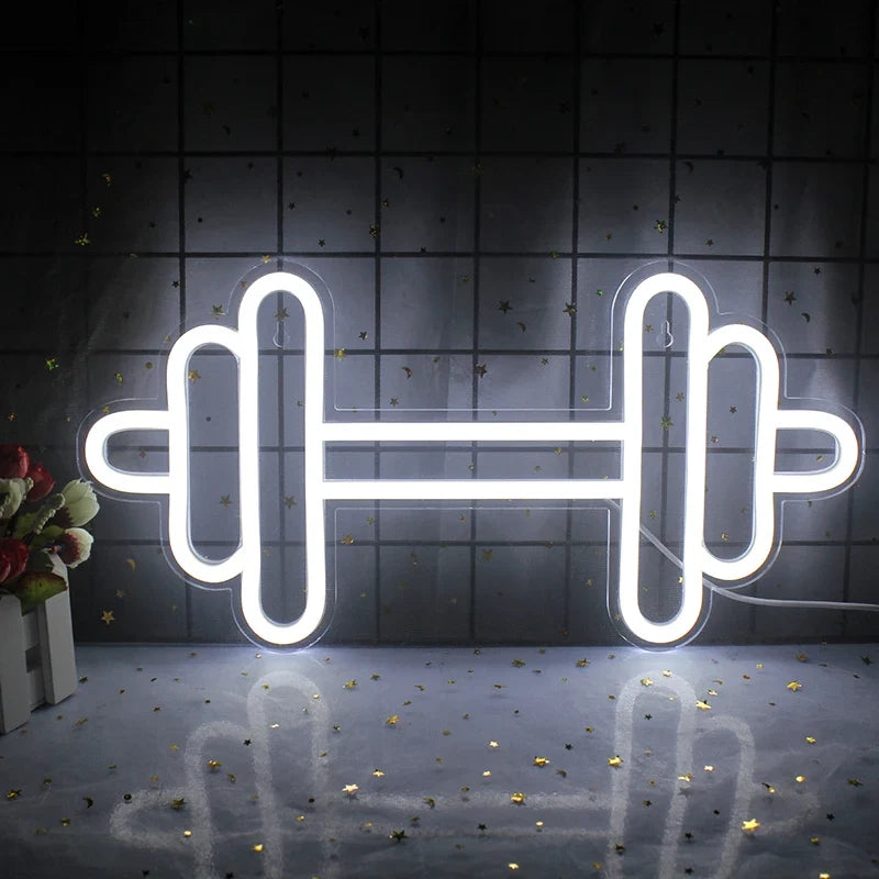 Enseigne néon LED USB 5 V Haltère