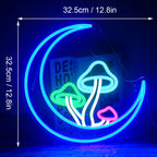 Moon Mushroom 5V USB LED neon sign – 32.5X32.5cm