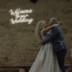 Enseigne néon LED USB 5 V Welcome to our Wedding