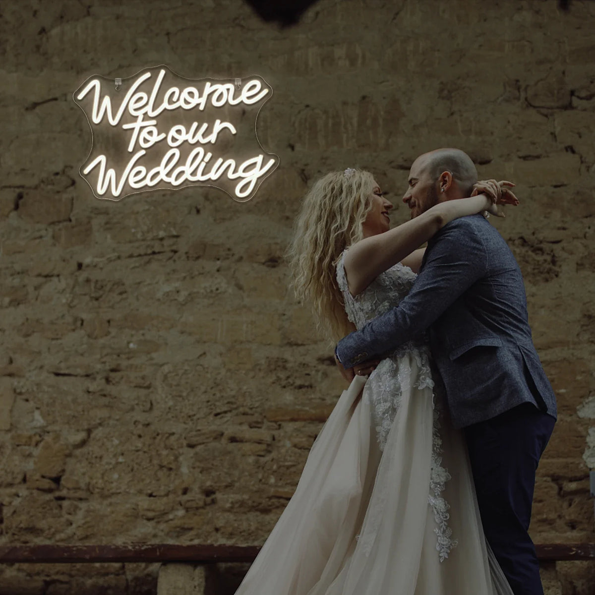 Enseigne néon LED USB 5 V Welcome to our Wedding