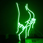 Enseigne néon LED USB 5 V Silhouette féminine — vert