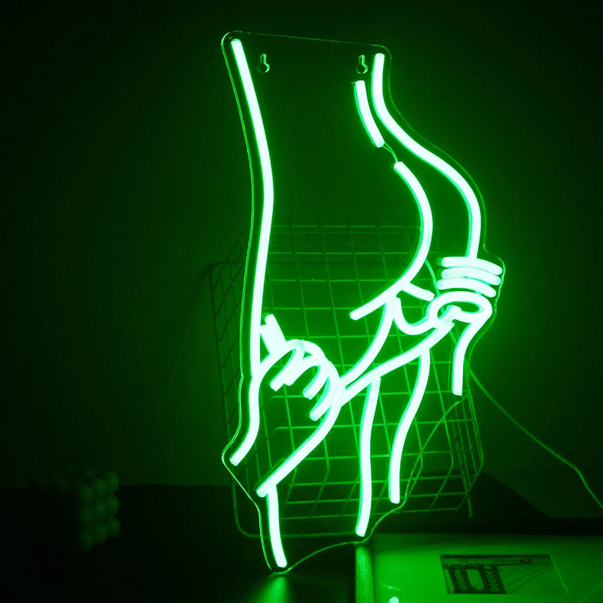 Enseigne néon LED USB 5 V Silhouette féminine — vert
