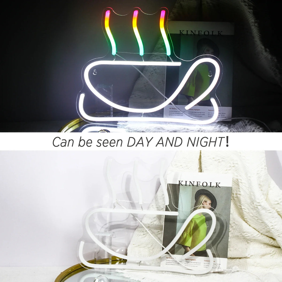 Enseigne néon LED USB 5 V Coffee multicolore