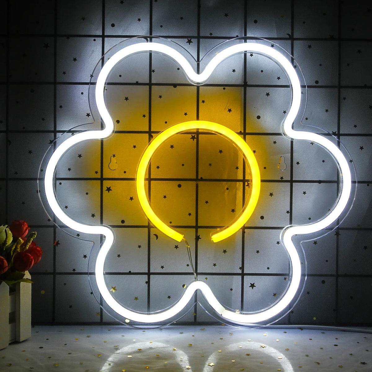 Flower (Colour Options) 5V USB LED neon sign