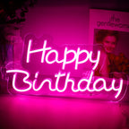 Happy Birthday 5V USB LED neon sign – Pink