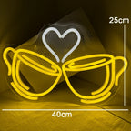 Coffee Cheers Heart 5V USB LED neon sign
