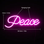 Peace 5V USB LED neon sign