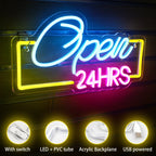 24HRS Open 5V USB LED neon sign