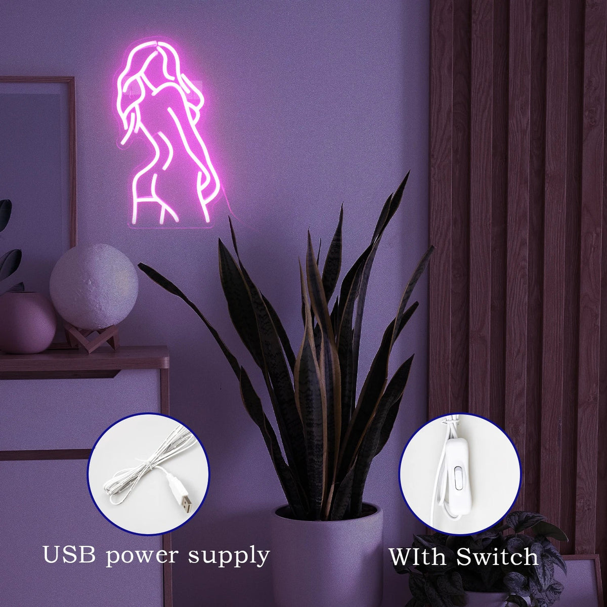 Sexy Lady Body 5V USB LED neon sign