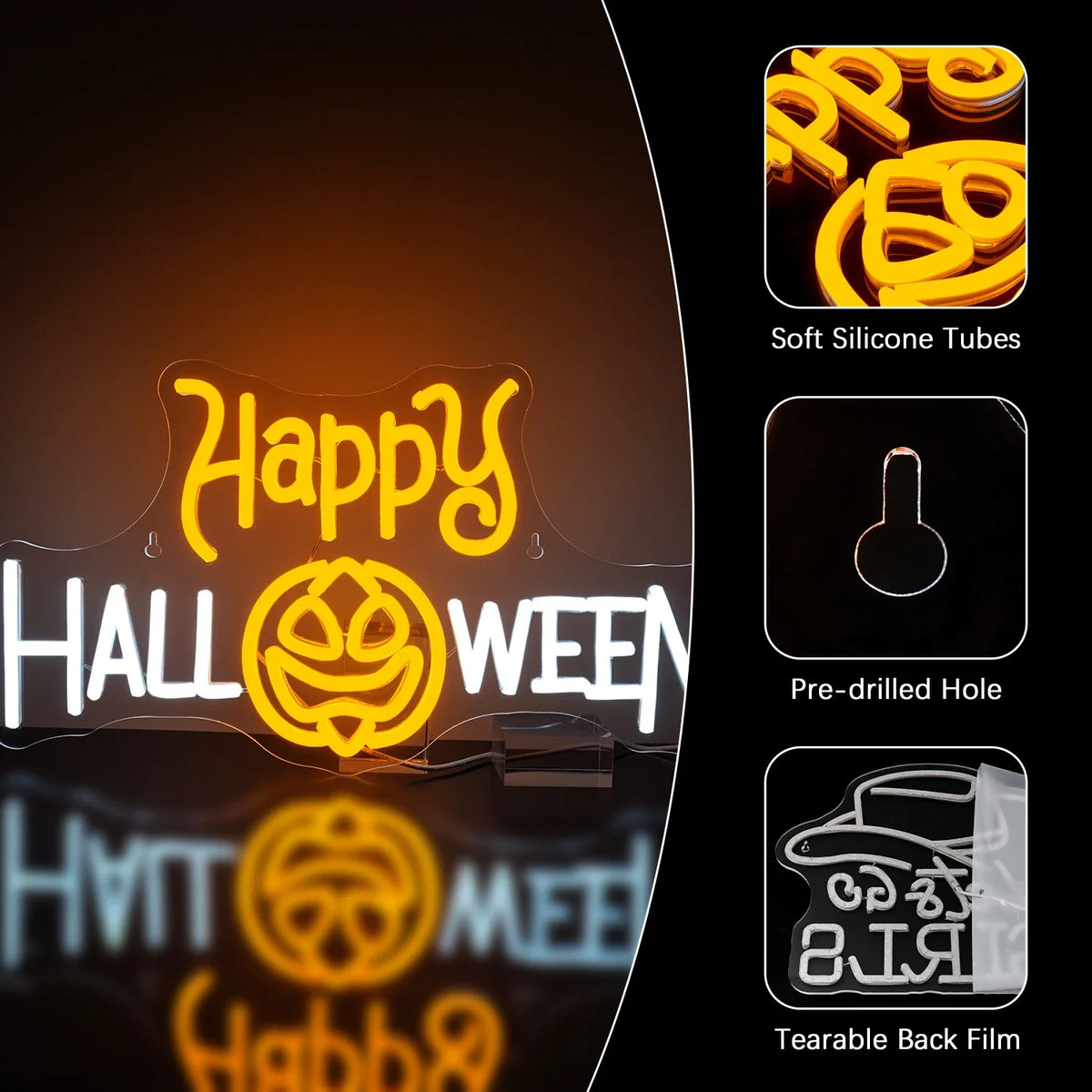 Happy Halloween 5V USB LED neon sign