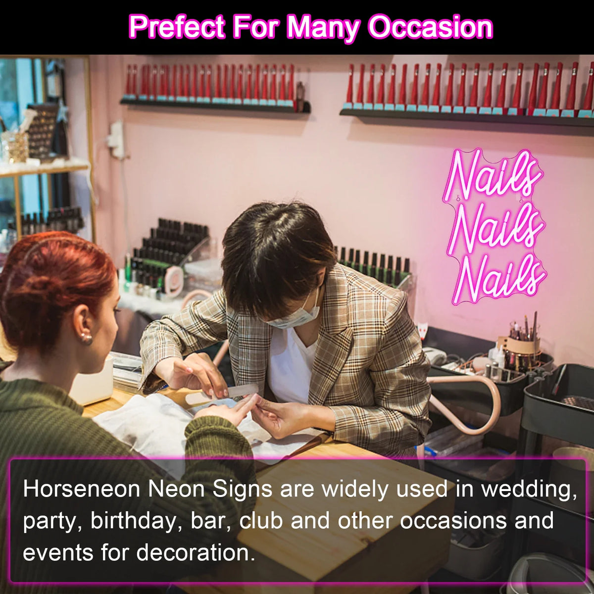 Nails 5V USB LED neon sign