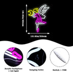 Enseigne néon LED USB 5 V Fée volante et lune