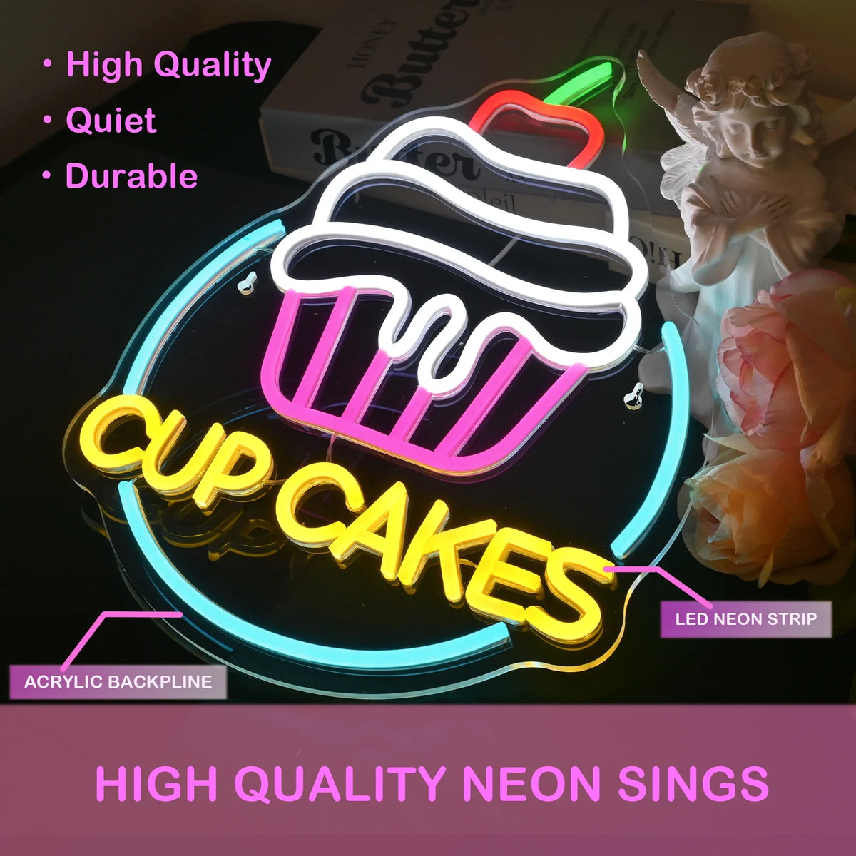 Cupcakes 5V USB LED neon sign
