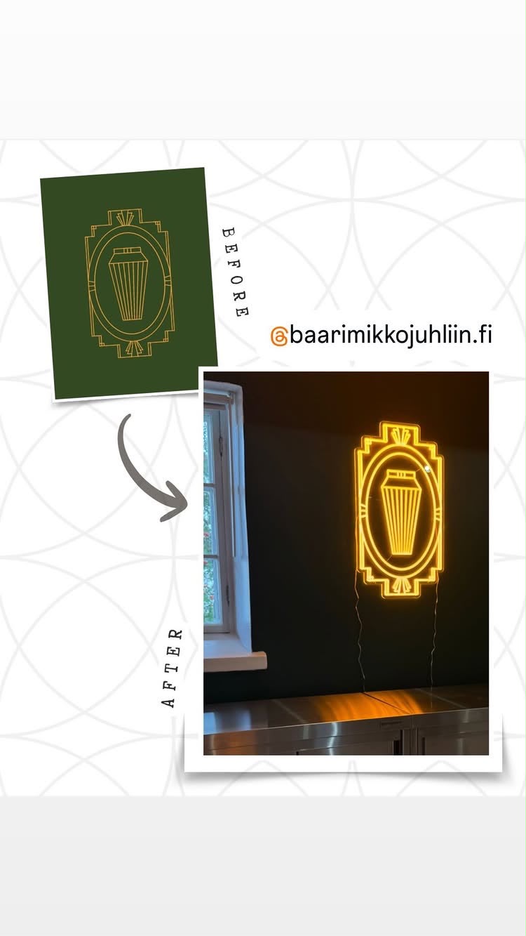 Baarimikkojuhliin.fi in neon