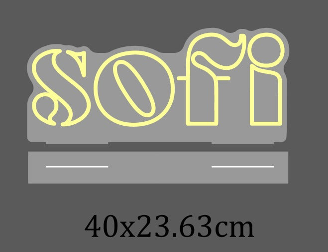 Compact custom LED neon sign example